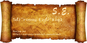 Sárossy Ezékiel névjegykártya